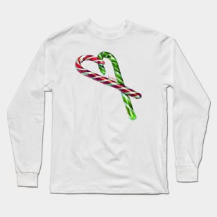 Candy Cane Heart Long Sleeve T-Shirt